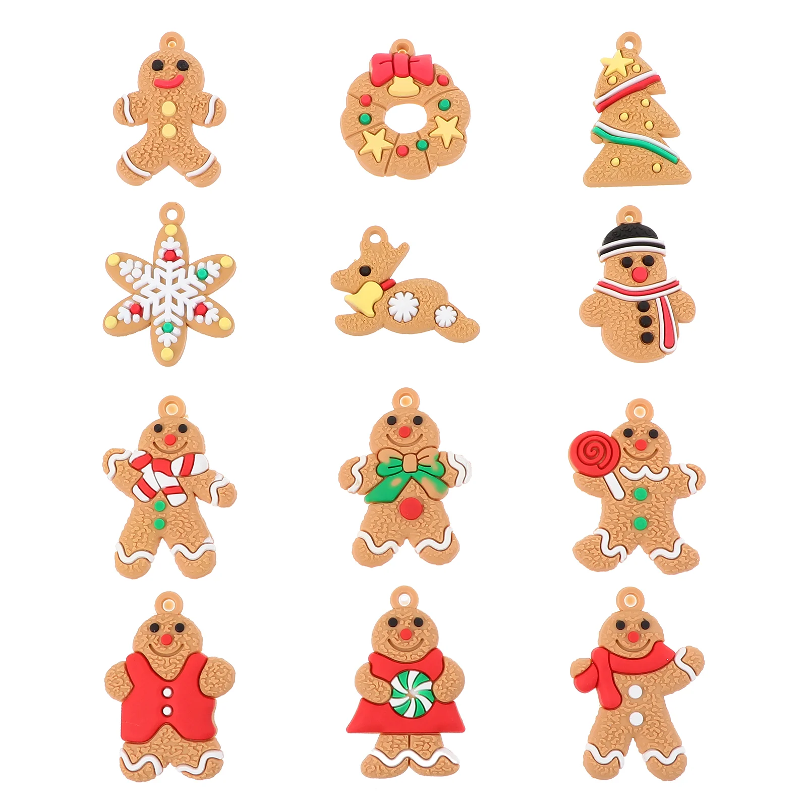 

Christmas Gingerbread Ornaments Decor Decorations Accessories Pendants Ornament Set Man