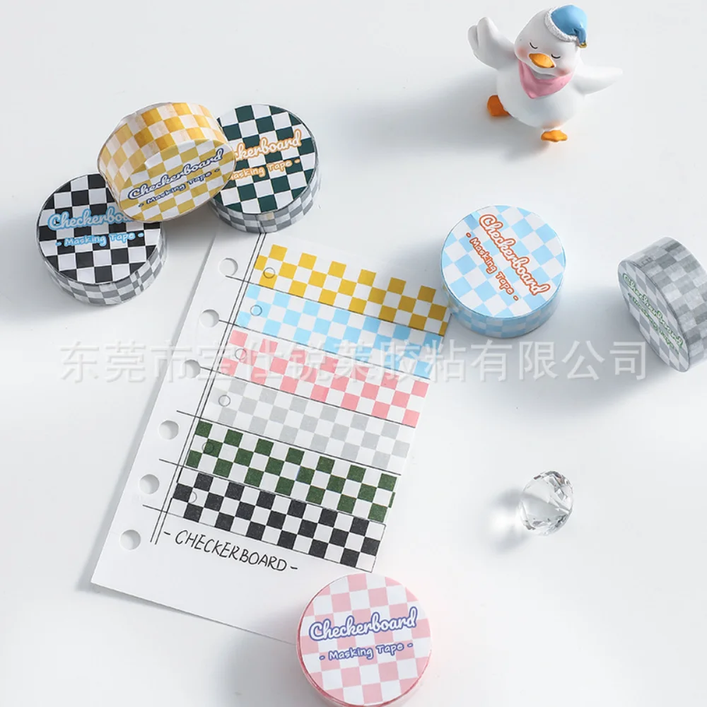 

Grid Washi Tape 15 Mm Wide Decorative Colored Checkerboard Masking Tapes For Scrapbooking Diy Decor And Crafts Gift Wrapping