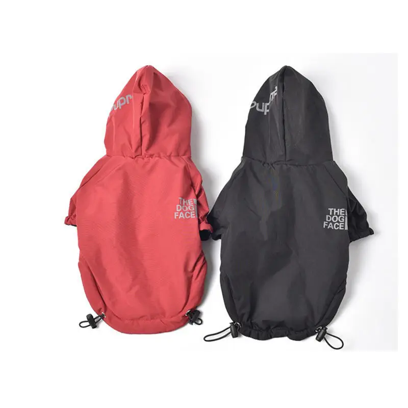 

Pet Clothing Windproof and Rainproof Cat Plus Velvet Thickened Large, Medium and Small Dog Hooded Jacket