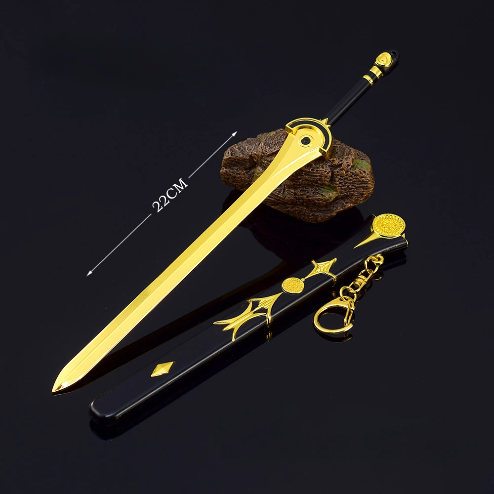 

Game Weapon Anime Film and Television Surrounding 22CM Sun Moon Divine Sect Sun Moon Divine Sword Zinc Alloy Decorative Toys
