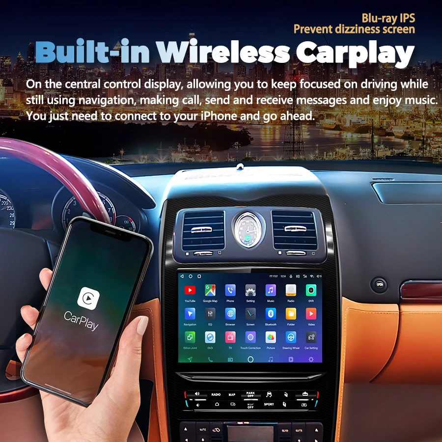 10 26 &quot Qualcomm для Maserati Quattroporte 2004-2012 Android 13 автомобильный радиоприемник