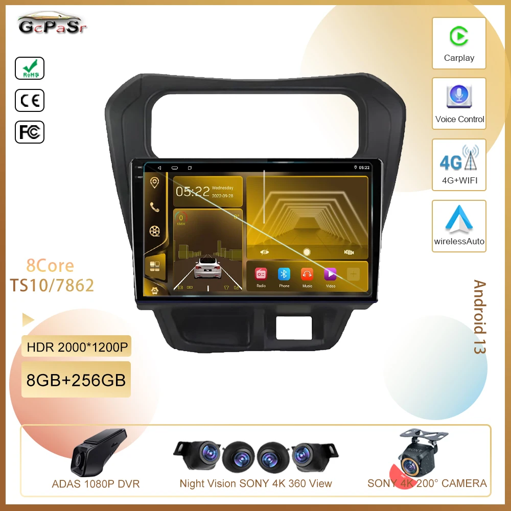 

Android Car Dvd For Suzuki Maruti Aolt 800 2014+ Multimedia PlayerGPS Navigation 5G wifi High-performance CPU Wireless Carplay