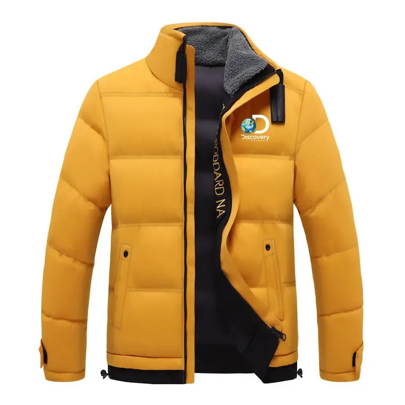 

Куртка мужская теплая однотонная с воротником-стойкой, на осень/зиму