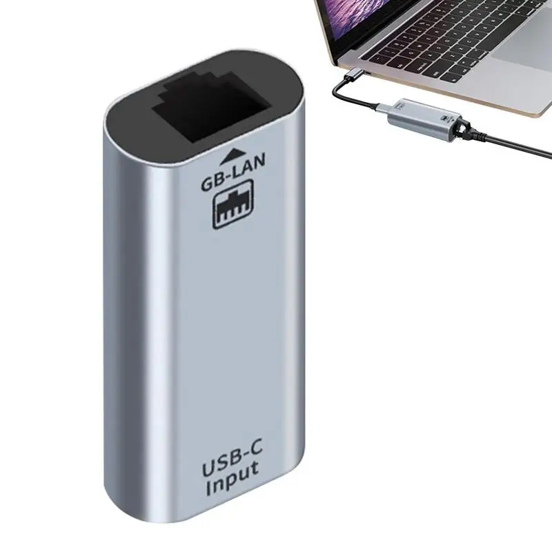 

To Ethernet Adapter Type-C To RJ45 Converter High Transmission LAN Network Adapter 1Gbps for Phone Laptop Notebook PC Pads