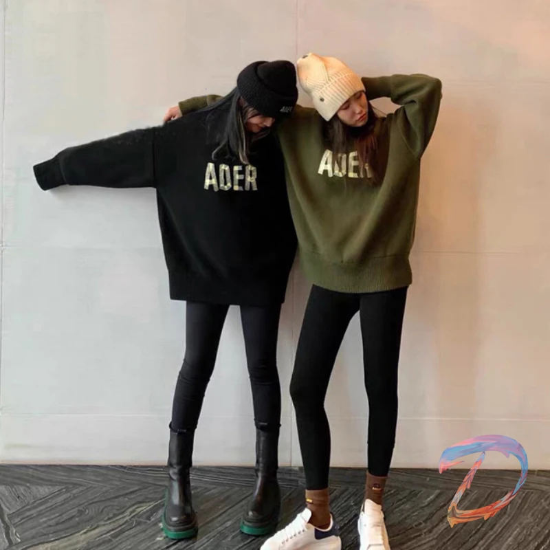 

Men Women ADER ERROR Sweater Origami Logo Turtleneck Sweater Adererror High Street Couple Pullover