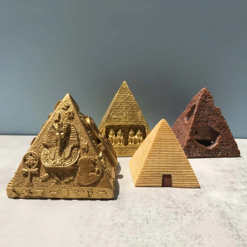 

Egyptian Tourist Souvenirs Three-Dimensional Hand-Painted Pyramid Decorative Ornaments Creative Jewelry Box Artifact [S1-06]