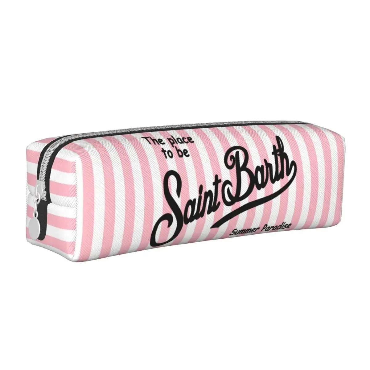 

Квадратный пенал в стиле S-Saint B-Barth, классический кожаный пенал для мальчиков и девочек, модный чехол для ручек на молнии