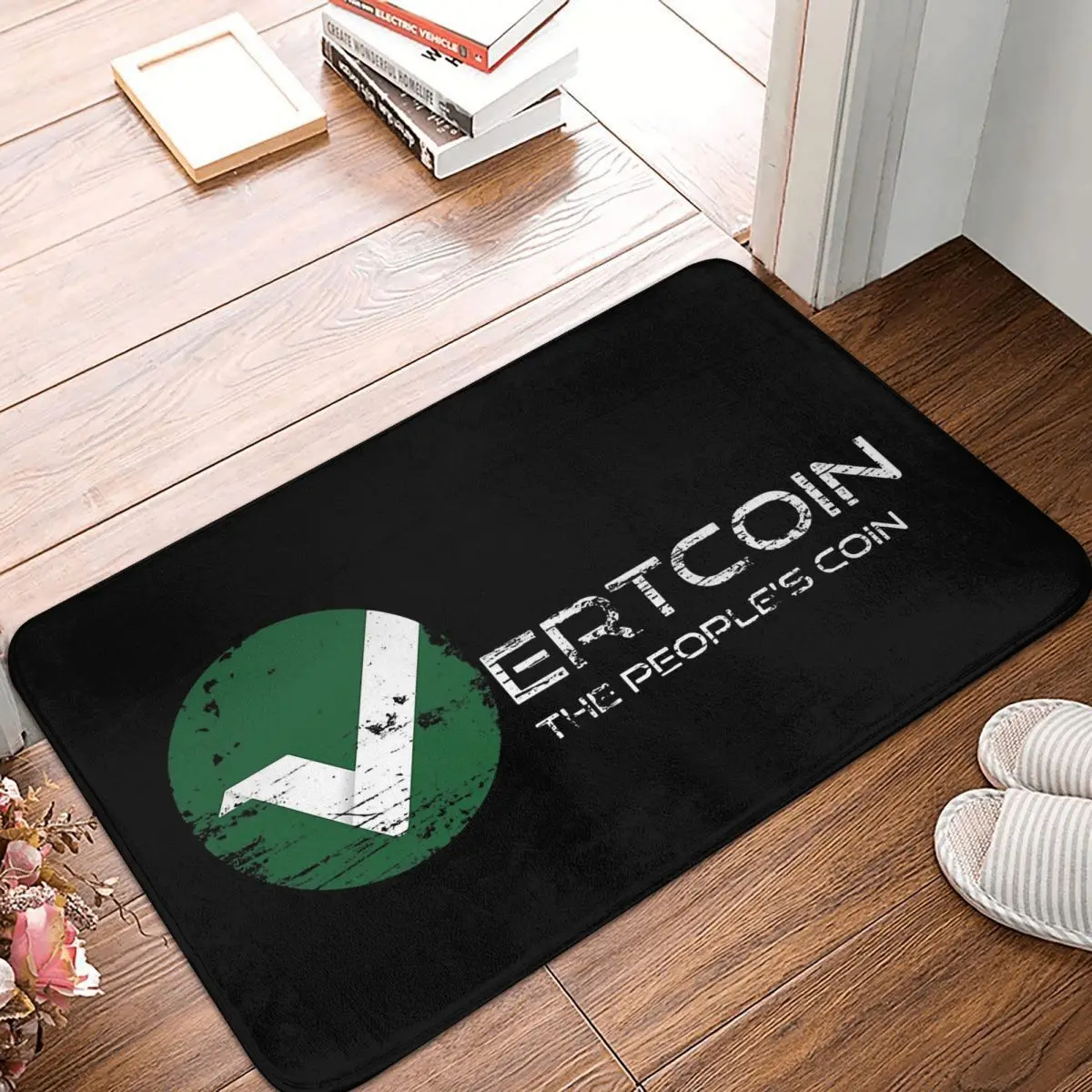 

Vertcoin Crypto Miners Non-slip Doormat The People's Coin Bath Bedroom Mat Welcome Carpet Home Modern Decor