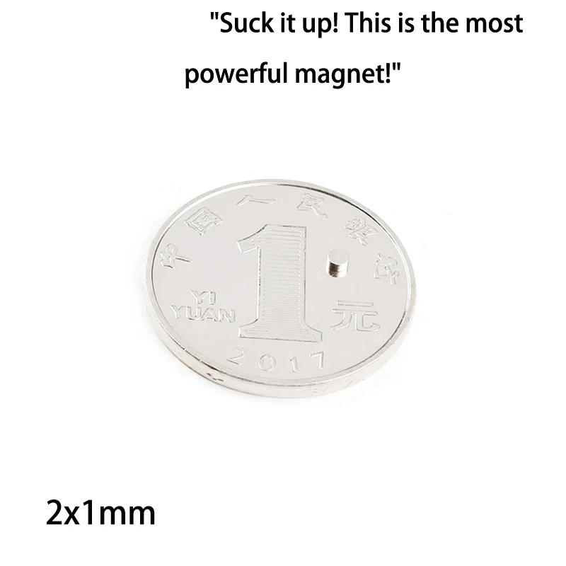 

100PCS 2x1 Neomidium Magnets Strong Magnets for the Refrigerator Iman Powerful Neodymium Fishing Magnet Fridge Magnetti Aimant