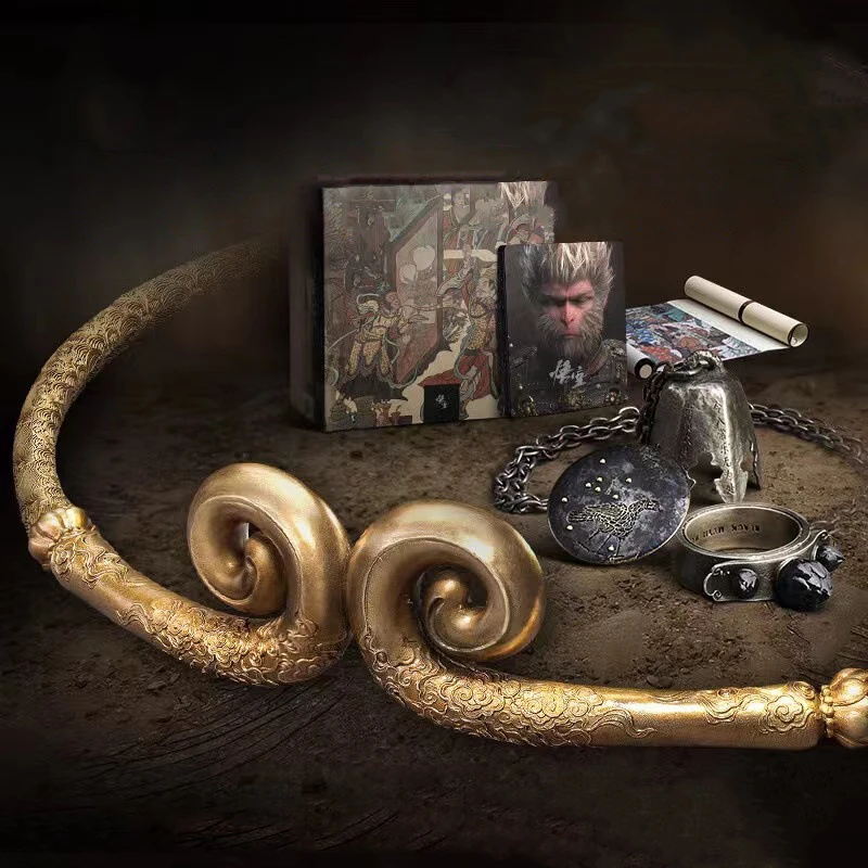 Sun Wukong Мифологическое Черное Ожерелье Ручной Работы Коллекция Колец Подвеска Из