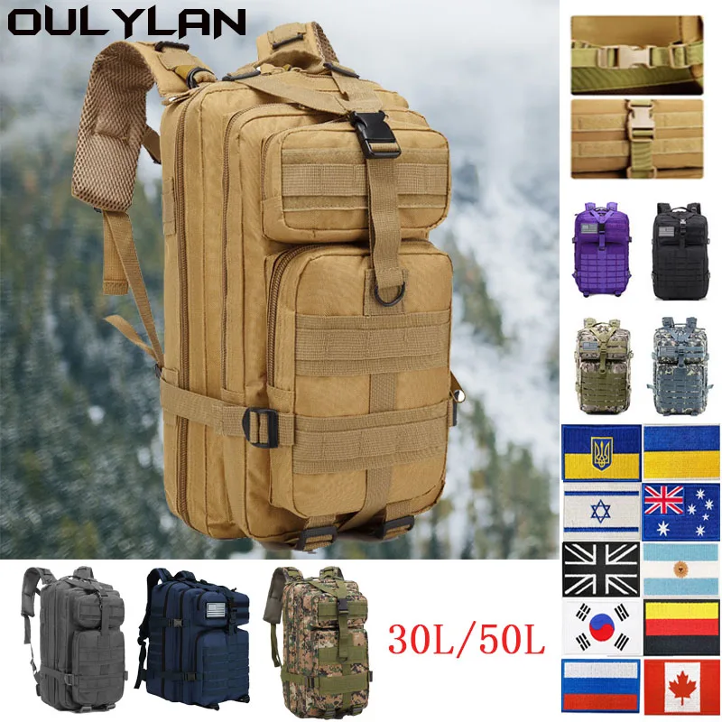 

OULYLAN 50L/30L Military Rucksack Men Waterproof Tactical Backpack Outdoor Softback Fishing Rucksack Hiking Camping Hunting Bags