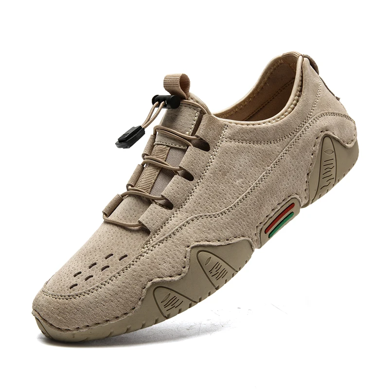 

New style beanie shoes men's breathable casual leather shoes men's shoes all-match soft bottom lazy shoes large size