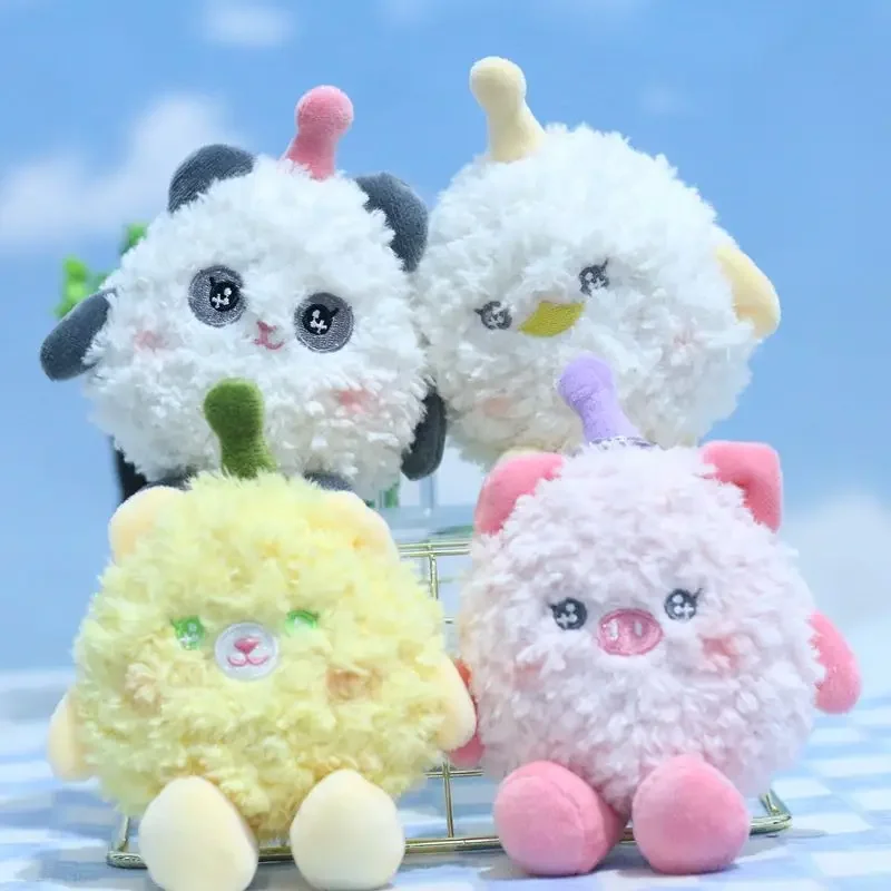 Мягкие животные плюшевые искусственные сферические стильные игрушки куклы