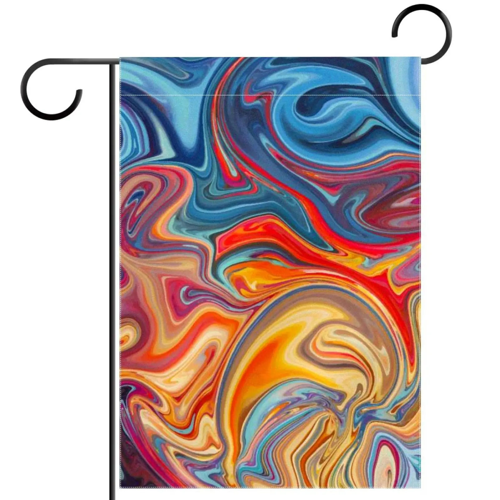 

Marble Garden Flag Color Marbling Yard Flag Psychedelic Modern Art Double Sided Polyester Outdoor Lawn Home Terrace Decor Flags