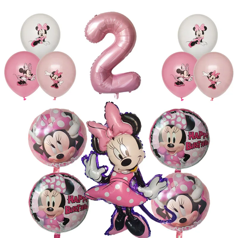 

Disney Minnie Mouse Birthday Decor Baby Girl Favor Party Decor Diy Birthday Number Balloon Combination Baby Shower Gifts For Gir