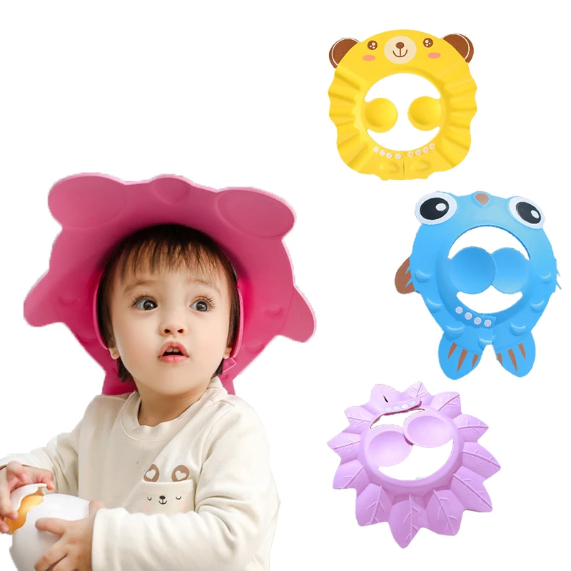 

New Baby Children Safe Shampoo Cap Ear Protection Shower Cap Baby Supplies Wash Hair Shield Adjustable Elastic Shampoo Cap