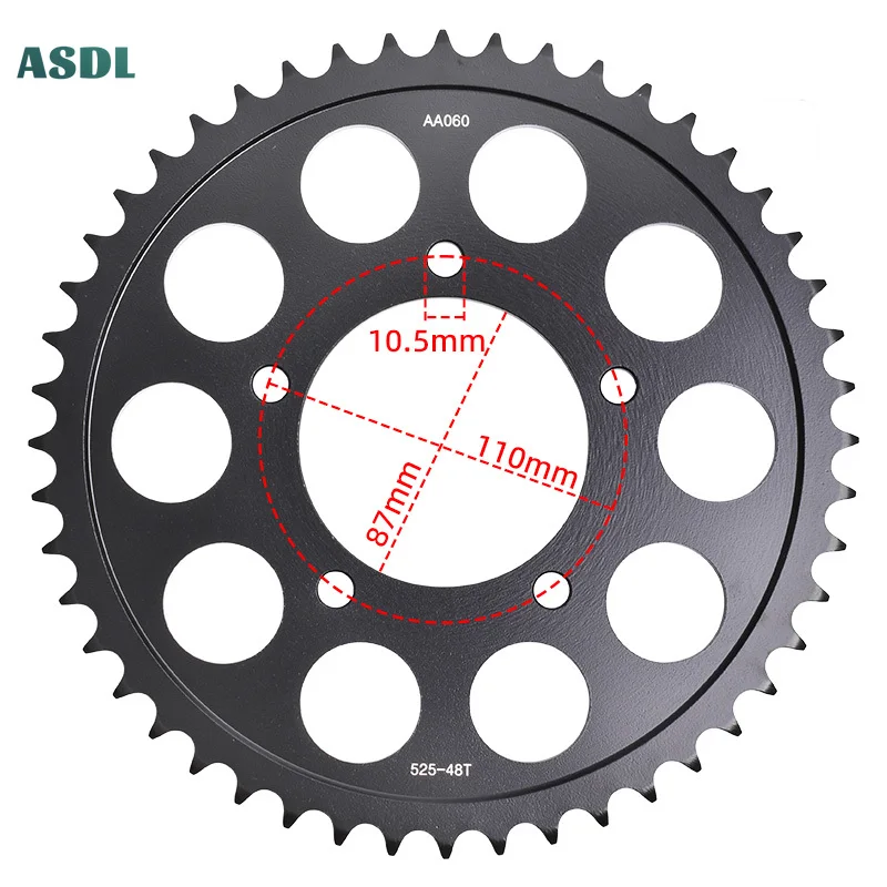 Фото Задняя и передняя звездочка (525 15T 48T) для мотоциклов Suzuki GSF650 Bandit 2007-2015, GSX650 2008-2016, GSX650F L0-L6 №2