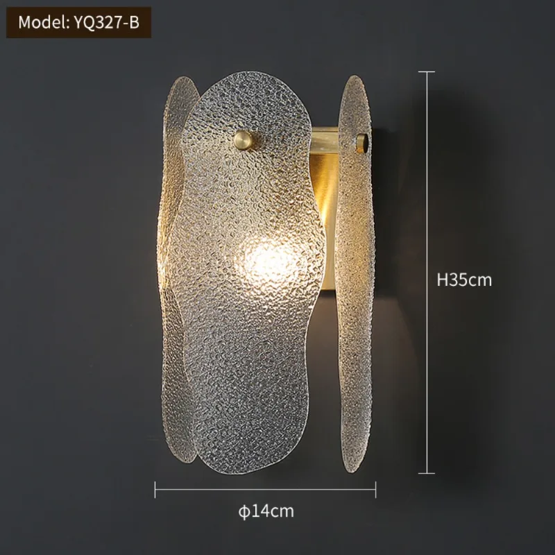

Wall lamp Creative Simple Modern Glass Water Ripple Transparent Sconce Aisle Stair Light Bedroom Living Room Light
