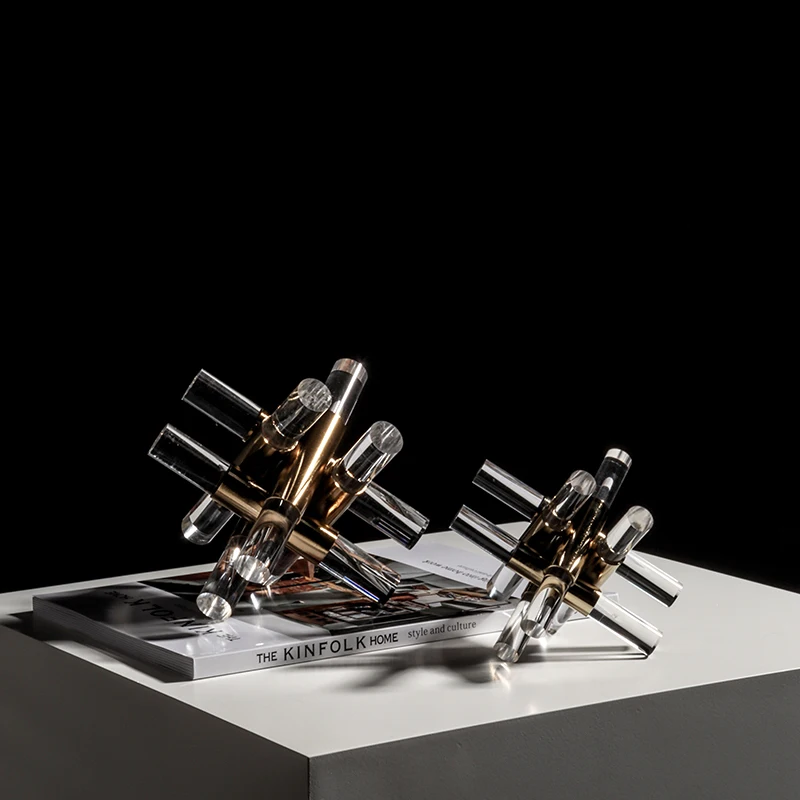 

Современный светлый роскошный акриловый Декор для гостиной, ТВ-кабинета, модель комнаты, продажа офиса, мягкое украшение для дома