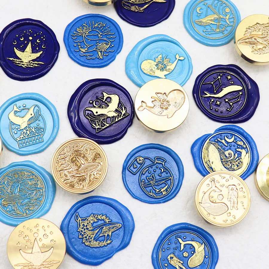 

30MM Wax Seal Whale Sealing Stamp Head For Scrapbooking Cards Envelopes Wedding Invitations Gift Packaging