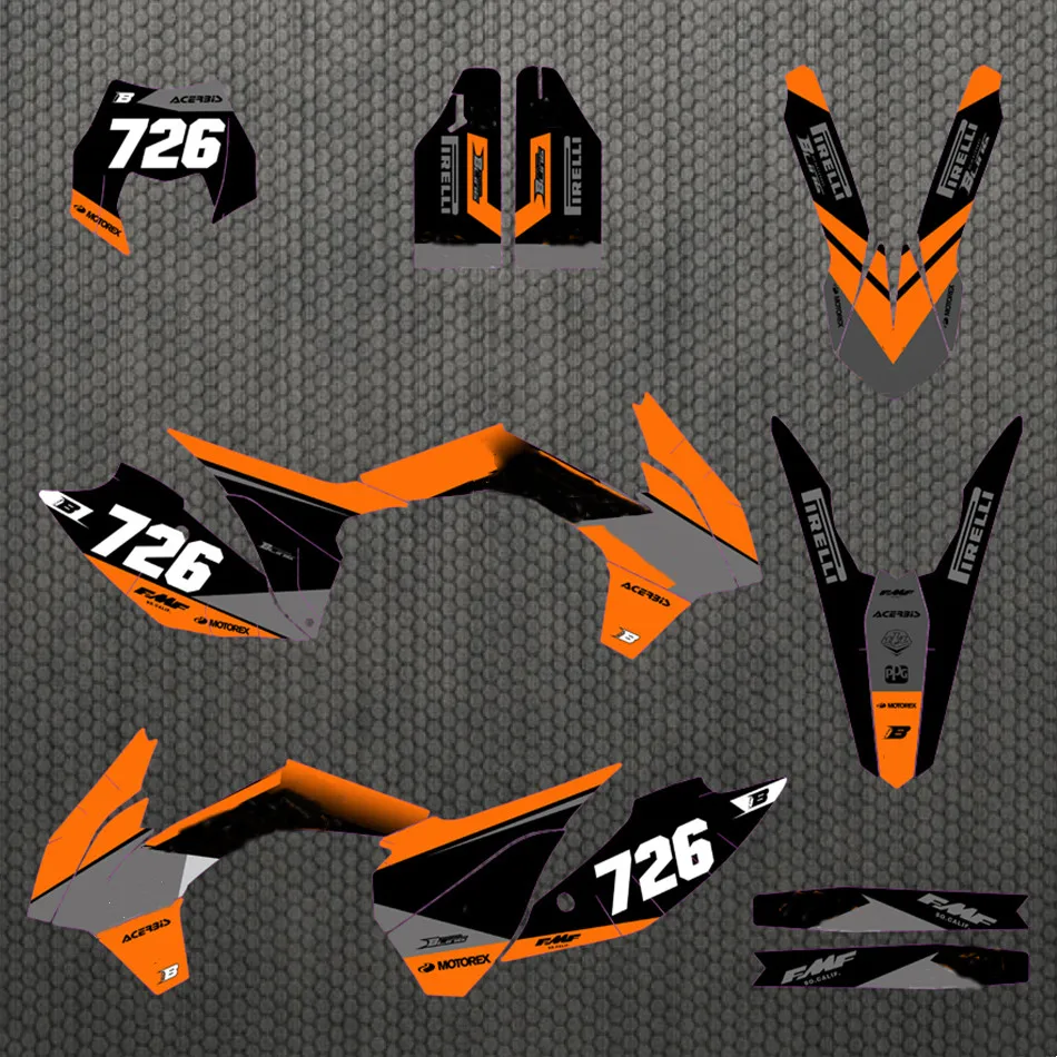 Для KTM SX SXF XC 2013 2014 2015 набор графических наклеек для EXC EXCF XCW 125 150 200 250 300 350 450 500 2014-2016 |