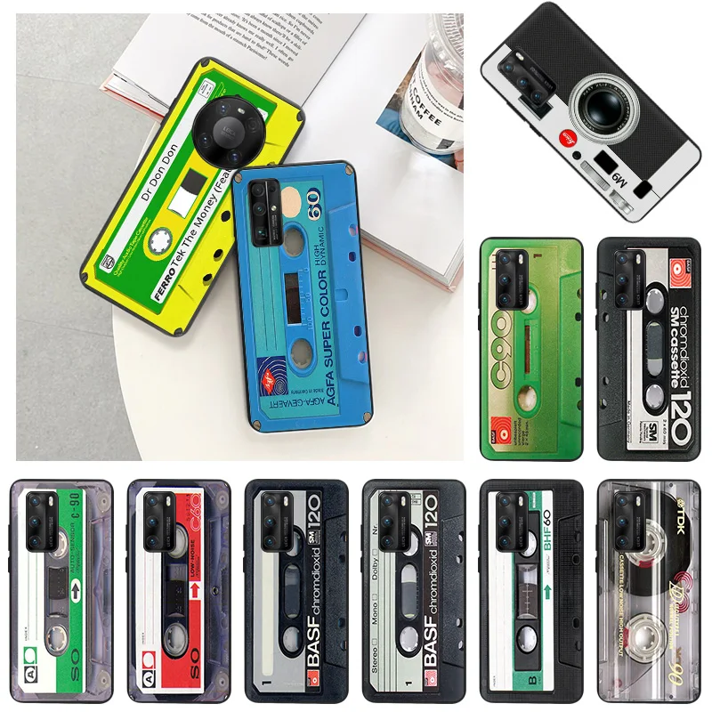 

Black Matte Anti-Drop Phone Case For Vivo Y20 Y16 Y21 Y22 Y30 Y33 Y35 Y72 Y91 Y56 Y100 Y53 Cassette Tape Realme 7 6 5 C55 Cover