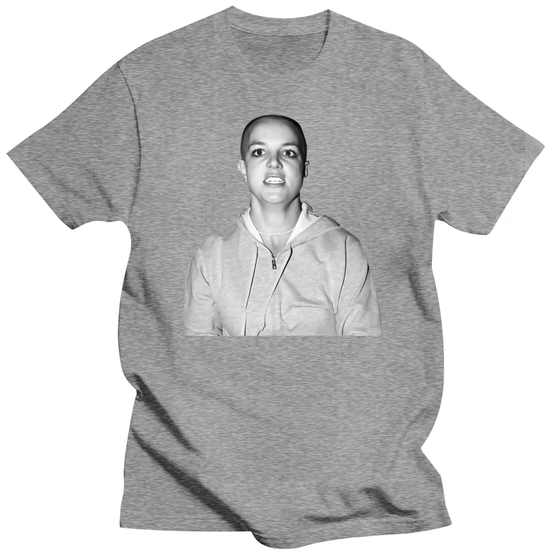 Новая модная мужская футболка в стиле хип-хоп с короткими рукавами Britney Spears Bald And