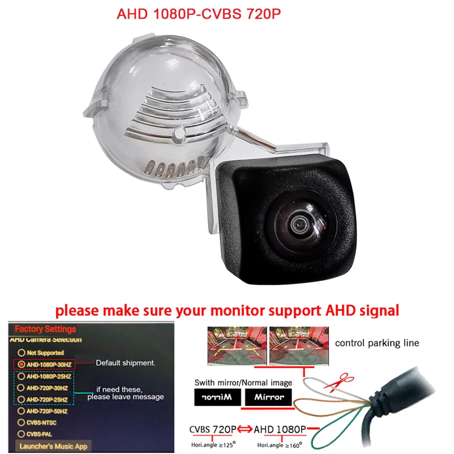 

AHD 1920*1080P Car rear view Reverse camera for Suzuki SX4 Grand Vitara Hatchback S-Cross Crossover Alto Swift SX4 A-star XL-7