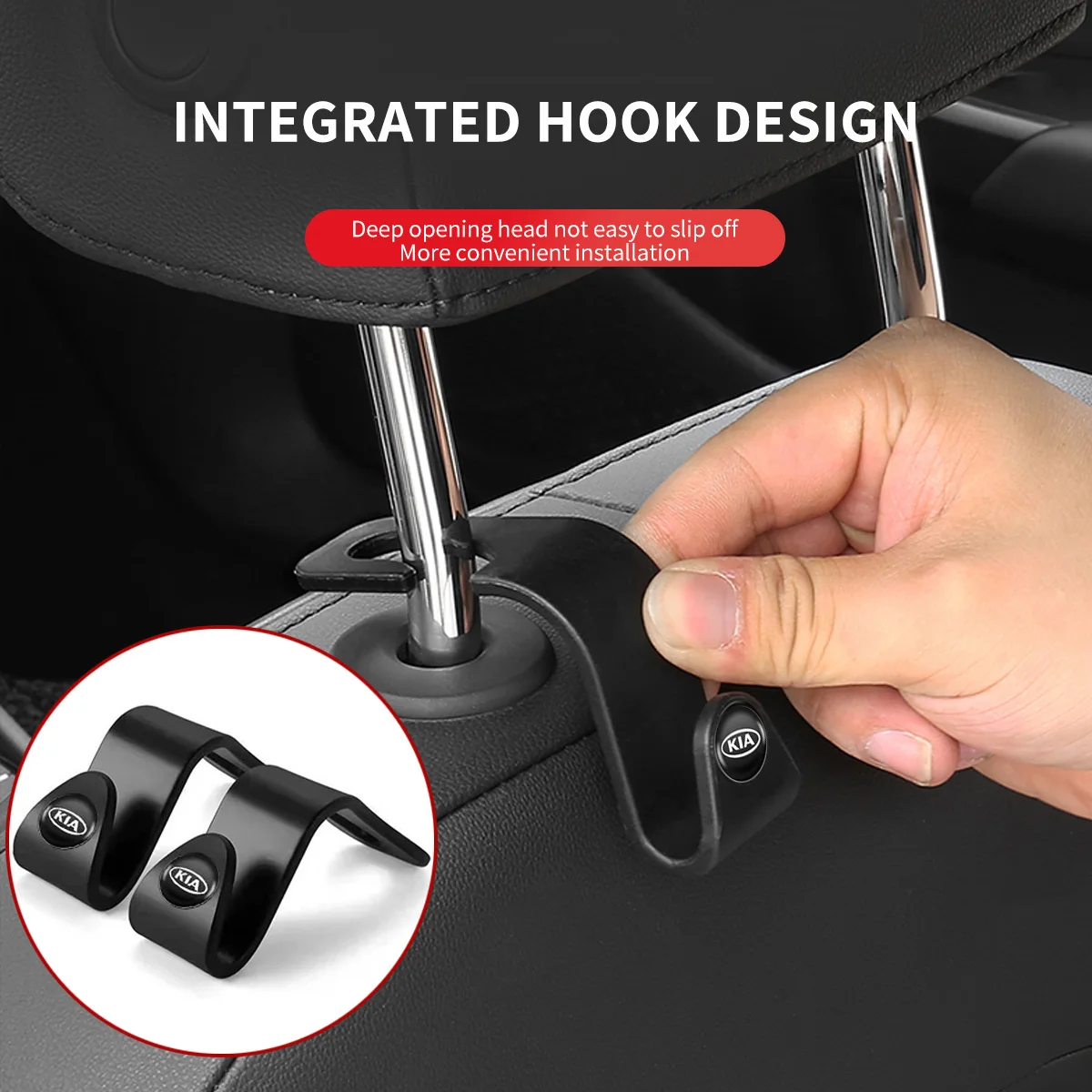 

Car Seat Back Hooks Portable Hanging Bag Rack For KIA K5 Rio Optima Sportage Ceed Soul Picanto Stonic Venga Sorento Forte
