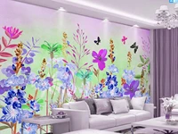 papel de parede custom wallpaper mural nordic hand painted flower tv back background wall luxury home decoration