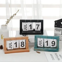 2022 calendar wooden page turn desk calendar desk decoration creative simple home desk calendar ornament calendar set