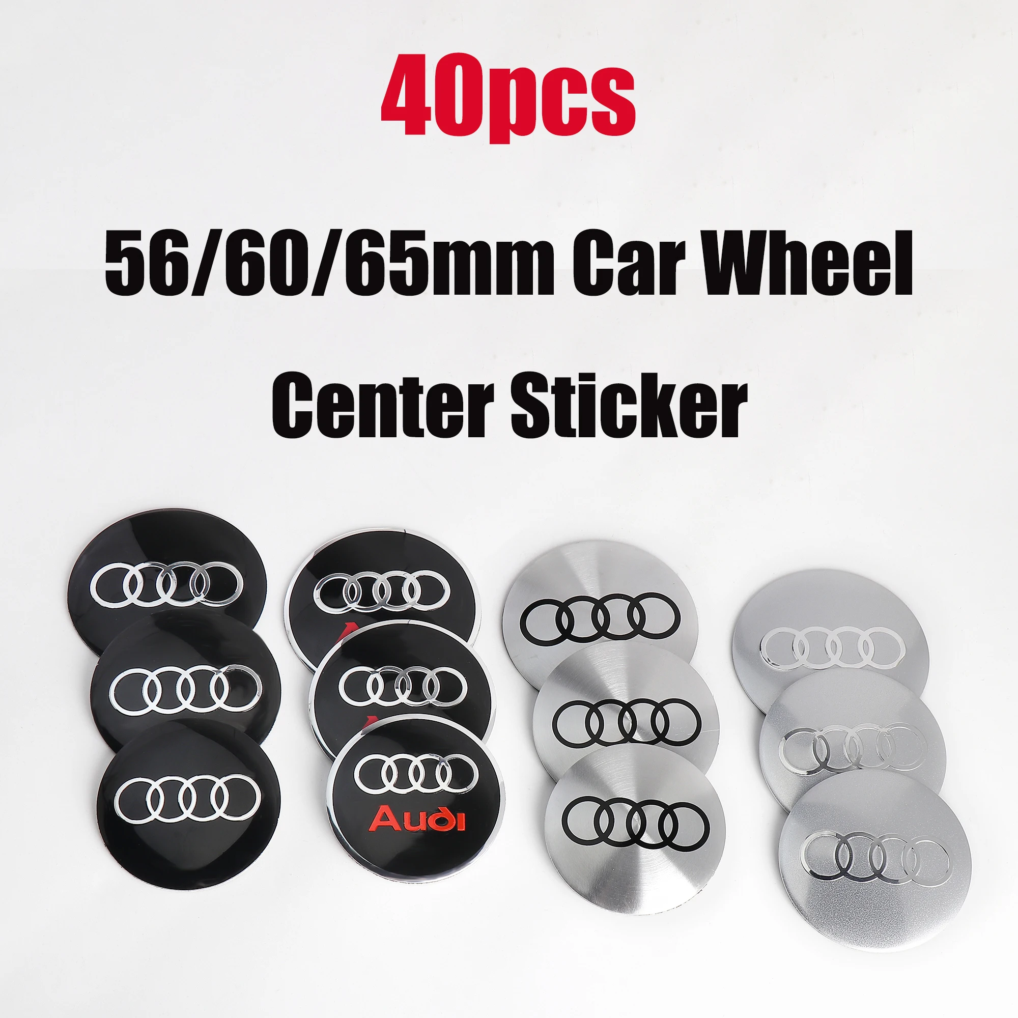 40 шт. автомобильный Стайлинг 56/60/65 мм алюминиевые наклейки на центральную крышку