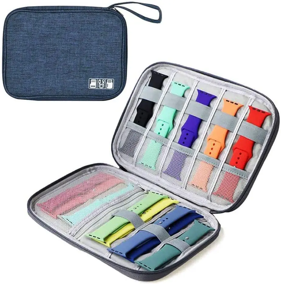 Watch Organizer Case Multifunction Portable Travel for Apple Watch Strap Band Storage Bag Watchband Holder Case Pouch Straps Bag