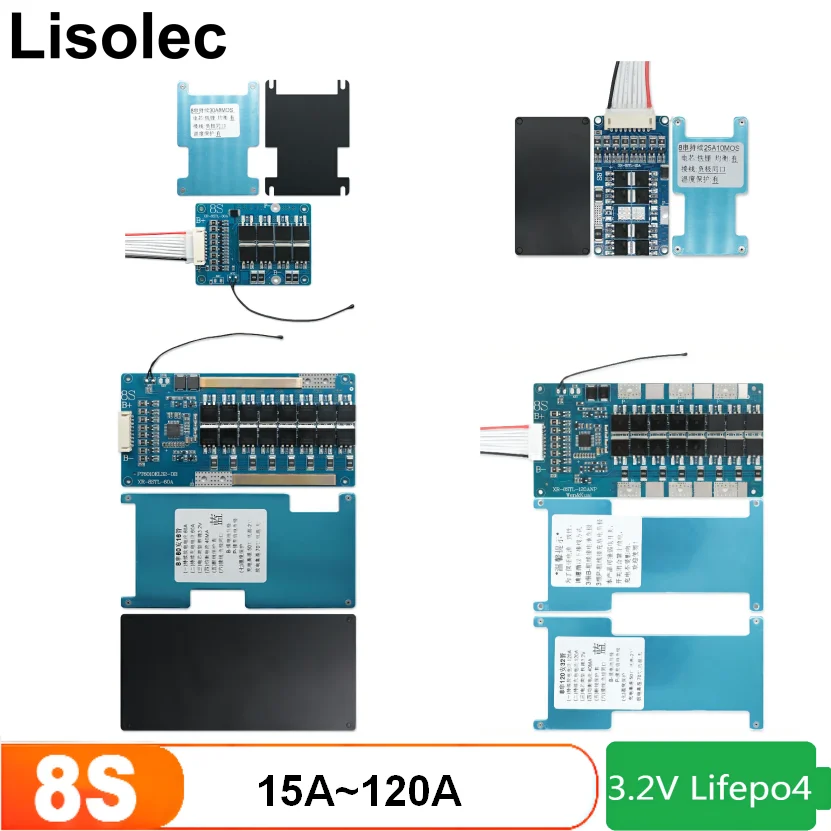 Литий-железо-фосфатный Аккумулятор Lifepo4 8S Bms 24 В 18650 32650 32700, защитная плата для зарядки и разрядки с балансом NTC