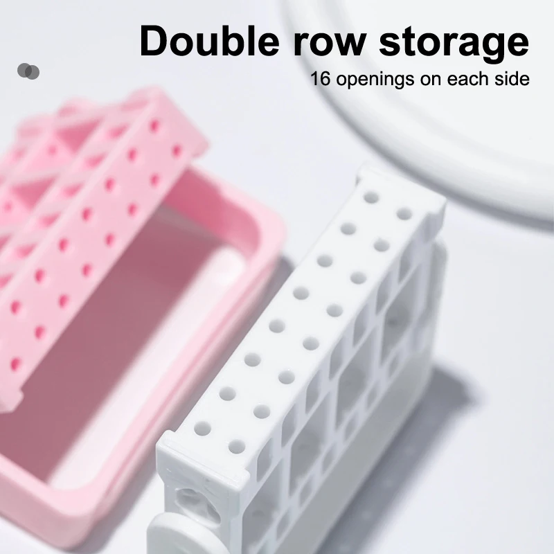 Головка для полировки ногтей с 16 отверстиями пыленепроницаемая коробка хранения