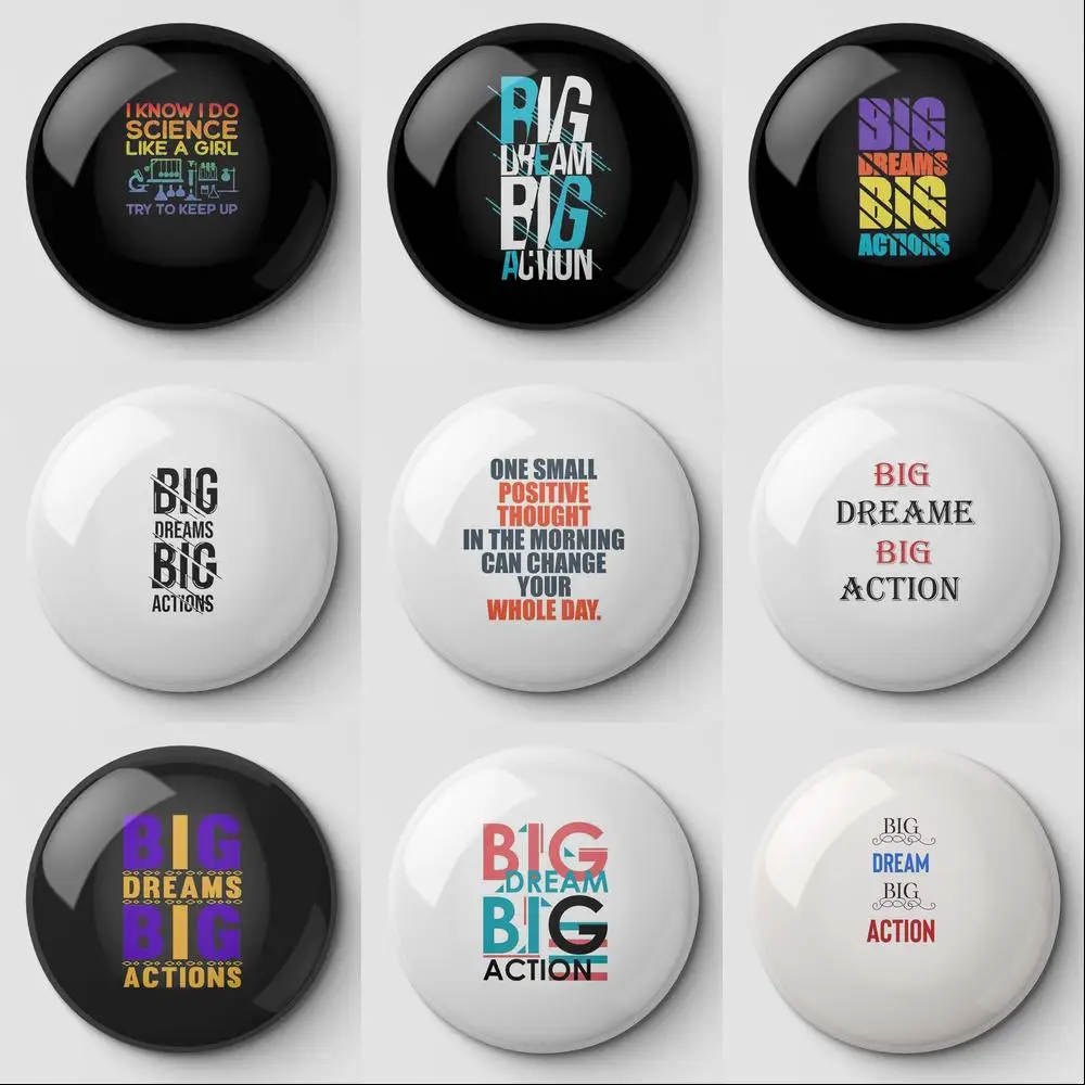 

Big Dreams Action Funny Know Science Like Girl Cool Scientific Soft Button Pin Customizable Gift Lapel Pin Women Metal Brooch