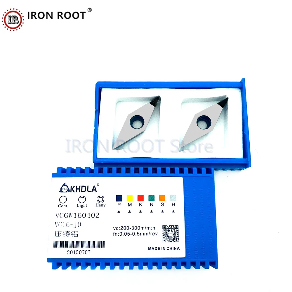 Высокоточная Алмазная вставка VCGW 160402 PCD 2 шт. токарный инструмент с ЧПУ для