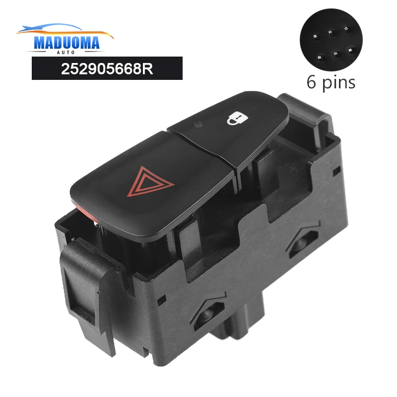 

New High Quality Car Accessories Hazard Warning Switch 252905668R For Renault Scenic 2010-2015
