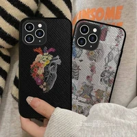 human organs brain meridian kidney phone case hard leather case for iphone 11 12 13 mini pro max 8 7 plus se 2020 x xr xs coque