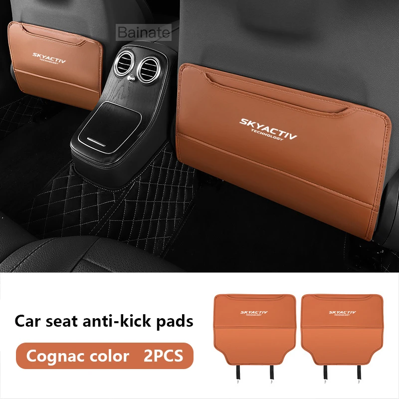 Фото Защитная накладка на спинку сиденья автомобиля с логотипом Skyactiv для Mazda Axela 3, 6, CX-30, CX-5, Atenza, защитные коврики от детских пинков на спинку сиденья №2