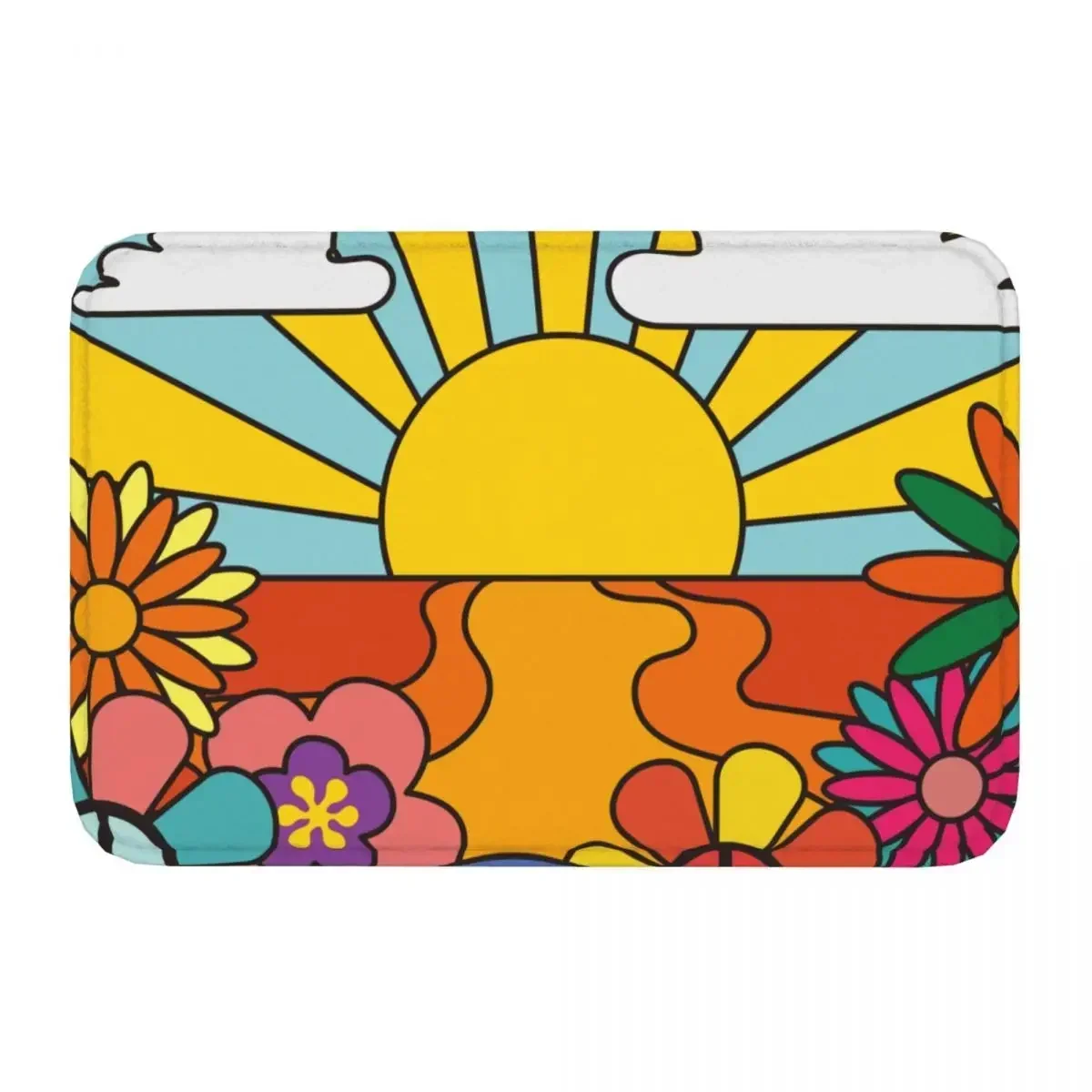 Нескользящий коврик для двери ковер с цветком ромашки солнечный гостиной