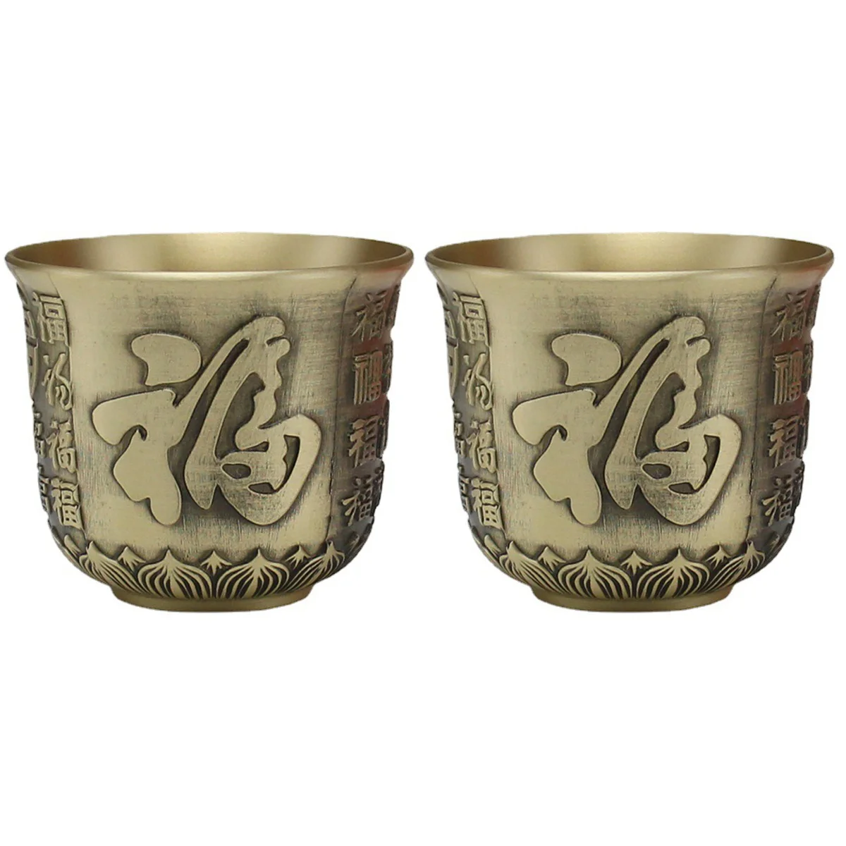 

Предлагая чашку чайные чашки Декор изысканный медный китайский стиль маленький стол домашний аксессуар шикарный