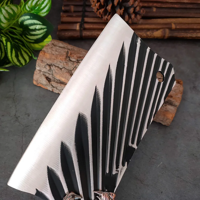 Нож из нержавеющей стали кухонные ножи мясника 8 дюймов Ручная ковка поварские с