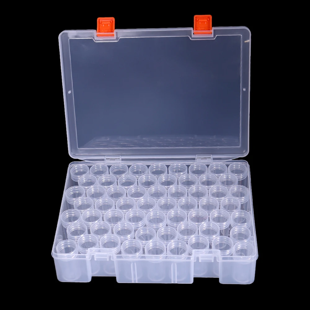 

NEW 60 Bottles diamond painting storage box, portable bead storage box 60pcs container diamond painting accessories
