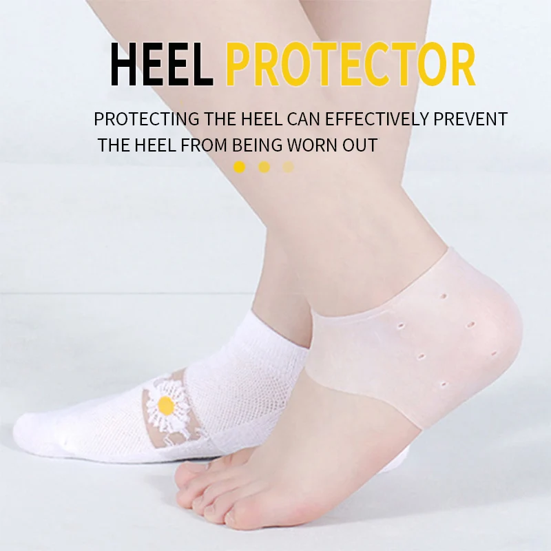 Invisible Height Increase Silicone Insoles Elastic Lifting Sock Heel Pad Foot Protection Orthopedic Support Unisex Hidden Insole