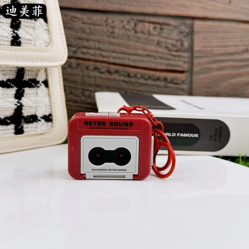 

Ретро диктофон портативный забавный музыкальный шкатулка кулон украшение брелок посылка кулон