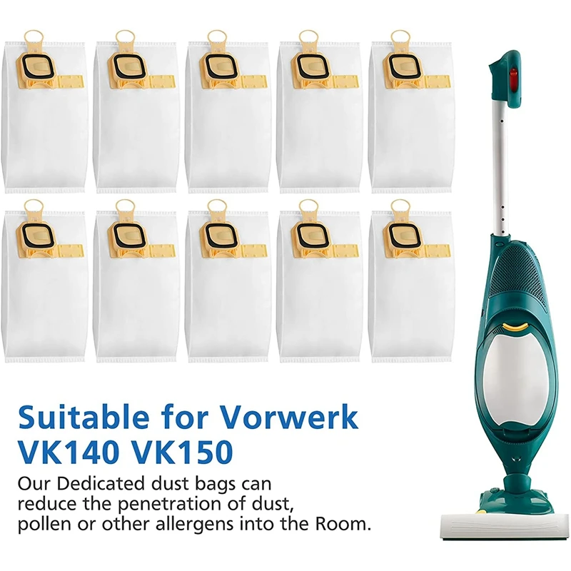 10 шт. для пылесосов Kobold VK140/150 совместимых с мешками пылесоса Vorwerk VK140 VK150