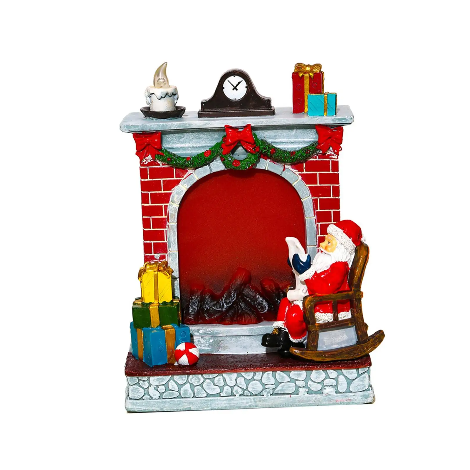 

Christmas Fireplace with Light Lighted Christmas Fireplace for Holiday Home