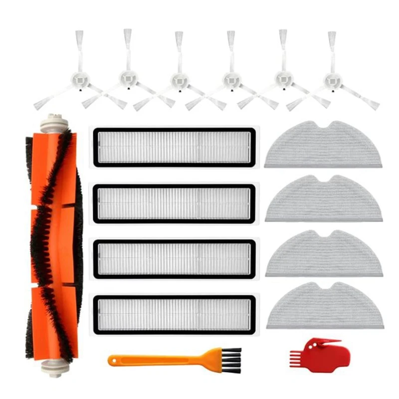

Accessories For Dreame D9 Vacuum Cleaner Parts,Include 1 Main Brush,6 Side Brush,4 Filters,4 Mop Cloth,2 Cleaning Brush