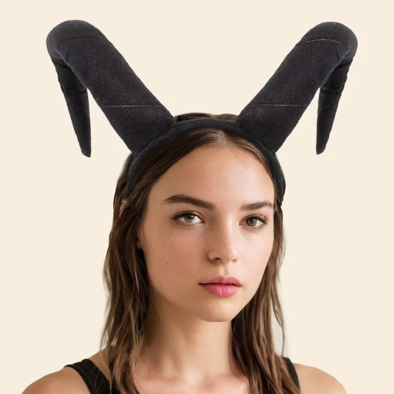 Складная повязка на голову из коровьего рога с хлопковым наполнителем Хэллоуин